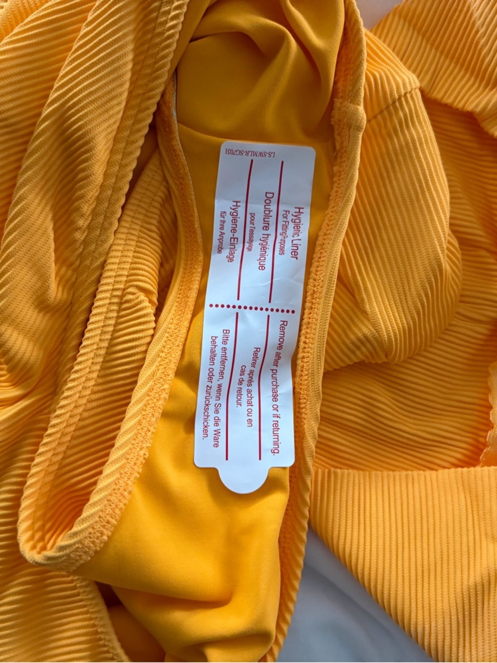 Lands End Orange Ribbed Midkini and High Waisted Bottom Swimsuit - size Large - Picture 6 of 6